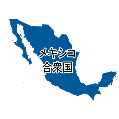 メキシコ合衆国無料フリーイラスト｜漢字(青)